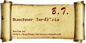 Buschner Terézia névjegykártya